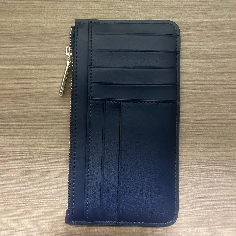 Kate Spade NEW Winter Wonders Large Slim Card Holder Wallet Leather Holidays